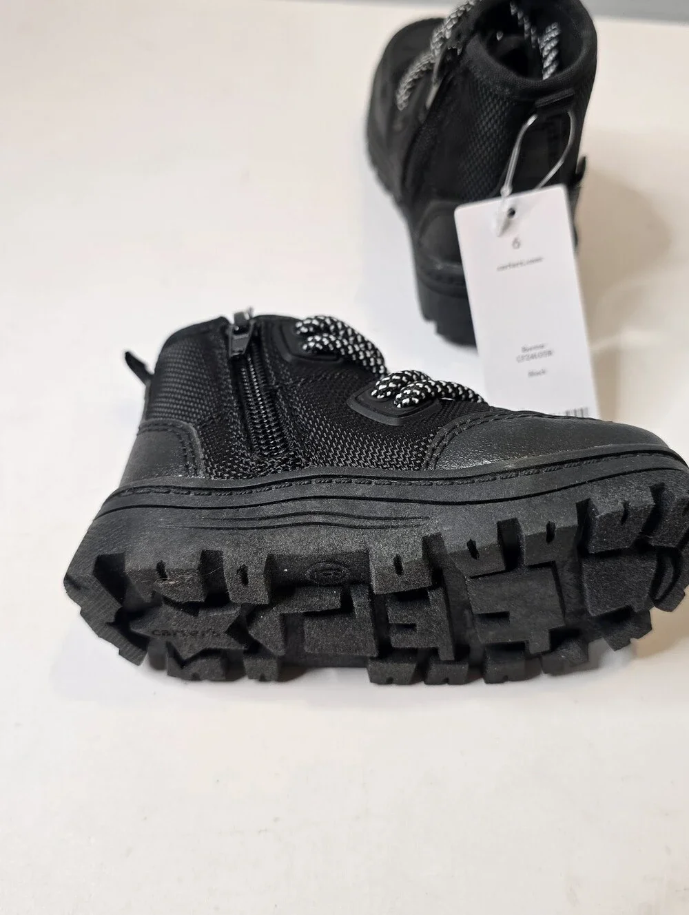 Carter's Black Burma Boots 6 Toddler